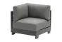 lounge vogalnim kavčem London iz aluminija - barva: antracit, mere: 840 x 840 x 670 mm