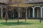 Pergola Lille z zaveso iz aluminija - barva: sivi aluminij, barva zavese: taupe, dolžina: 3000 mm, širina: 3000 mm, višina: 2100 mm