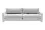 lounge sofa 3-sed London iz aluminija - barva: bela, mere: 2150 x 840 x 670 mm