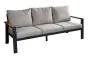 lounge sofa 3-sed Lissabon iz aluminija - barva aluminija: antracit, barva blaga: svetlo siva