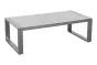 Stranska mizica s stekleno ploščo Toledo iz aluminija - barva: sivi aluminij, dolžina: 1280 mm, širina: 650 mm, višina: 410 mm