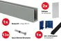 Steklena ograja talna montaža - za talno montažo, za jakost stekla: 16,76-17,52 mm, dolžina: 3 m