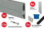 Steklena ograja čelna montaža - eloksiran aluminij -  Izvedba: za predhodno montažo, za debelino stekla: 20,76-21,52 mm, dolžina: 3 m
