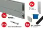 Steklena ograja čelna montaža - eloksiran aluminij -  Izvedba: za predhodno montažo, za debelino stekla: 20,76-21,52 mm, dolžina: 5 m