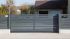 Alu drsna vrata Vario - svetla širina do.: 3500 mm, skupna dolžina: 4050 mm, barva: siva
