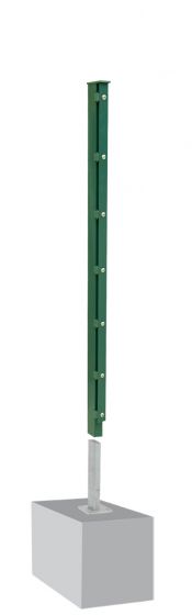 Ograjni steber David A - cinkano ali barvano: barvano zeleno, za višino ograje v cm: 123, dolžina v cm: 170, pritrdilne točke: 7