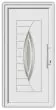 Vhodna vrata iz alu - Alu Star 4 belo - 1100 x 2100 mm (š x v), odpiranje znotraj: desno