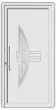 Vhodna vrata iz alu - Alu Star 5 belo - 1100 x 2100 mm (š x v), odpiranje znotraj: levo