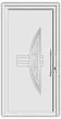 Vhodna vrata iz alu - Alu Star 5 belo - 1100 x 2100 mm (š x v), odpiranje znotraj: desno