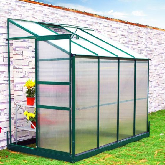 Toplogredna hiška model Wasabi - Barva: zelena, Izvedba: plastično steklo, Dolžina: 2450 mm, Širina: 1240 mm, Višina: 2210 mm