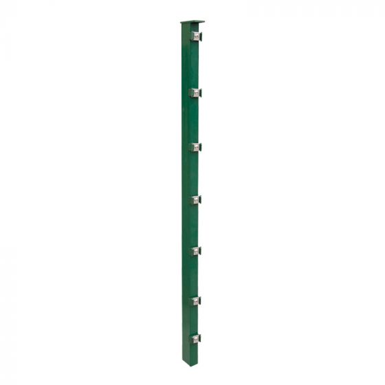 Ograjni steber model P - cinkano ali barvano: barvano zeleno, za višino ograje v cm: 123, dolžina v cm: 170, pritrdilne točke: 7