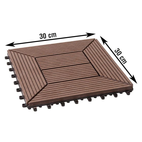 WPC ploščice za terase Helsinki - prerez: 300 x 300 mm