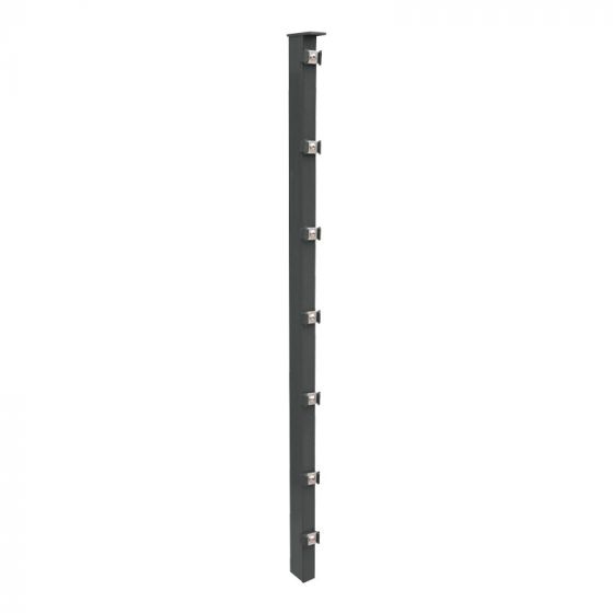 Ograjni steber model P - cinkano ali barvano: barvano antracit, za višino ograje v cm: 103, dolžina v cm: 150, pritrdilne točke: 6