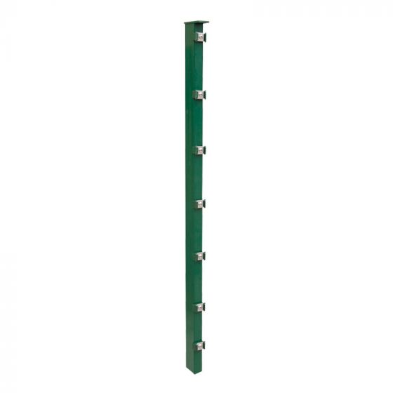 Ograjni steber model P - cinkano ali barvano: barvano zeleno, za višino ograje v cm: 183, dolžina v cm: 240, pritrdilne točke: 10