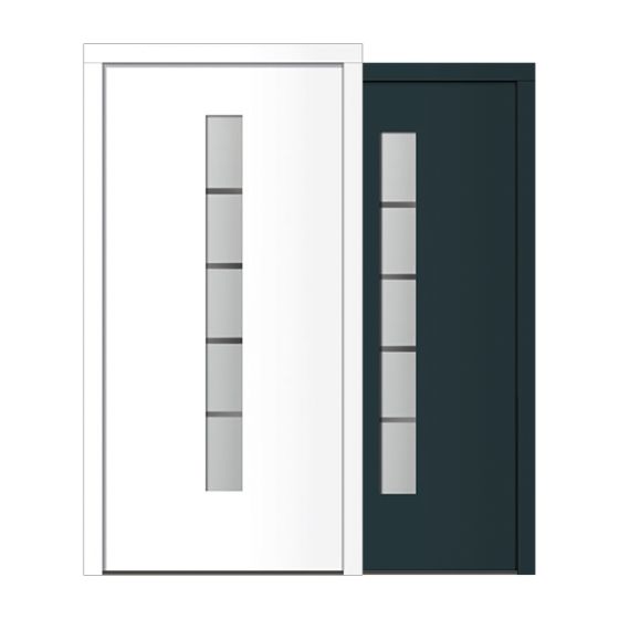 Aluminijasto-plastična vhodna vrata Fortuna - 1100 x 2100 mm (Š x V)
