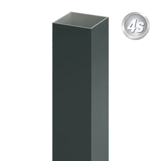 Aluminijasti začetni ali končni steber 100 x 100 x 4 mm - dolžina: 200 cm, barva: antracit