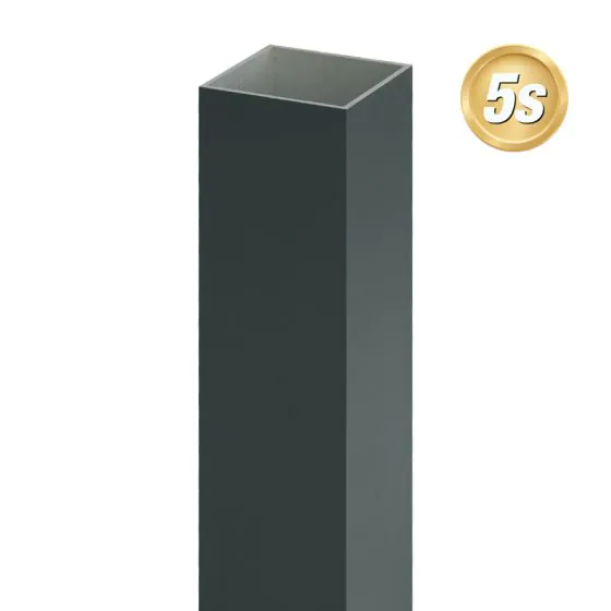Alu steber 100 x 100 x 4 mm - barva: antracit, dolžina: 300 cm