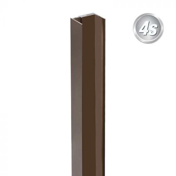 Alu U-profil, dvodelen - barva: čokoladno rjava, dolžina: 100 cm