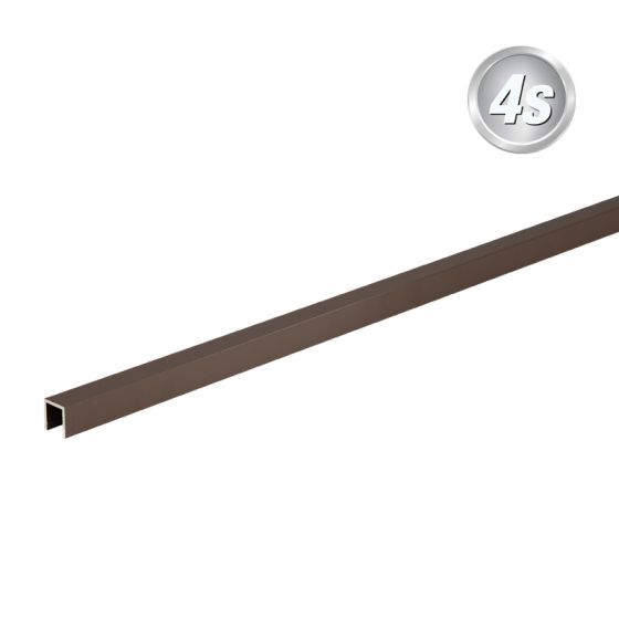 Alu U-profil - barva: čokoladno rjava, dolžina: 250 cm