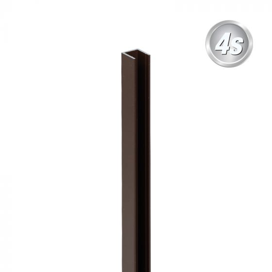 Alu U-profil - barva: čokoladno rjava, dolžina: 300 cm