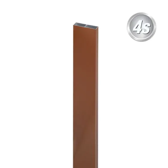 Alu prečne deske - 80 x 20 mm - barva: rjava, dolžina: 300 cm, višina: 8 cm