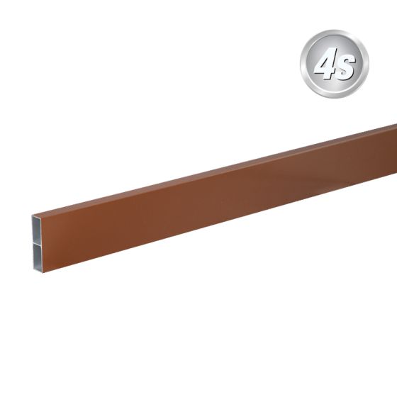 Alu prečne deske - 80 x 20 mm - barva: rjava, dolžina: 300 cm, višina: 8 cm