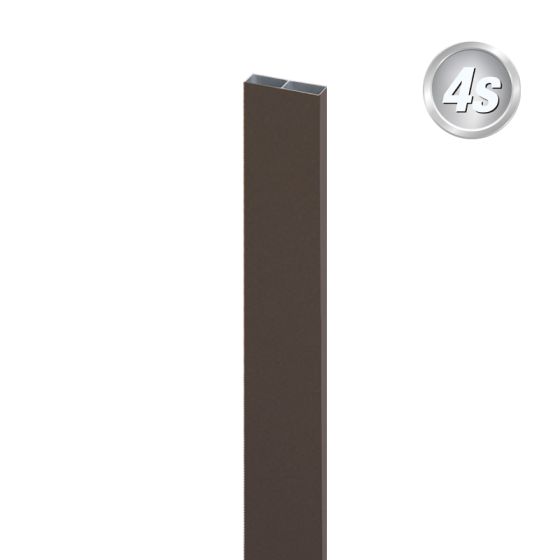 Alu prečne deske - 80 x 20 mm - barva: čokoladno rjava, dolžina: 300 cm, višina: 8 cm