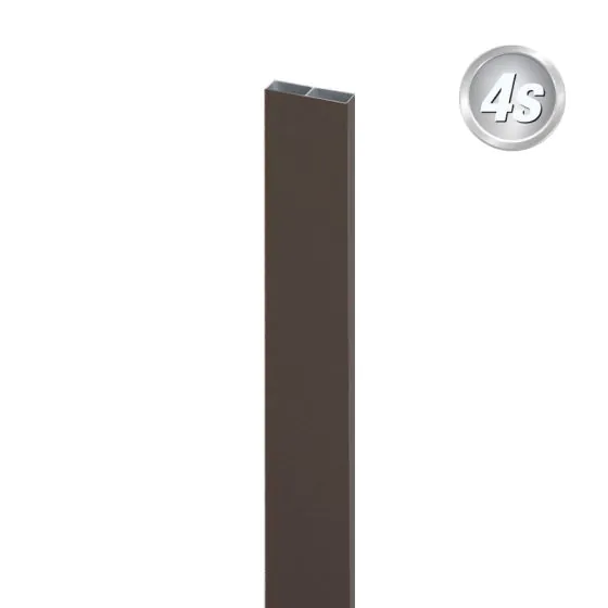 Alu prečne deske - 80 x 20 mm - barva: čokoladno rjava, dolžina: 300 cm, višina: 8 cm