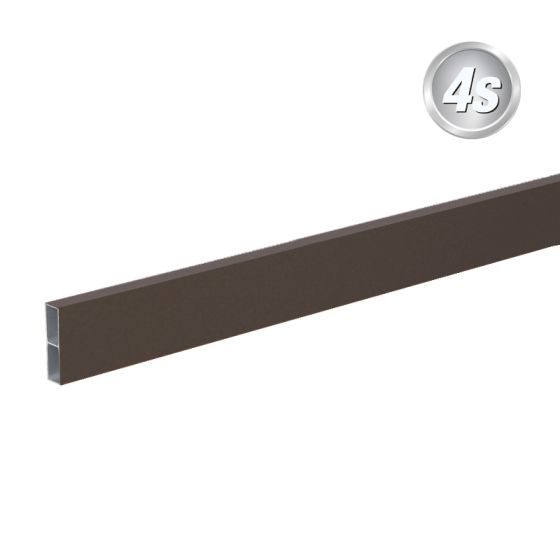 Alu prečne deske - 80 x 20 mm - barva: čokoladno rjava, dolžina: 100 cm, višina: 8 cm