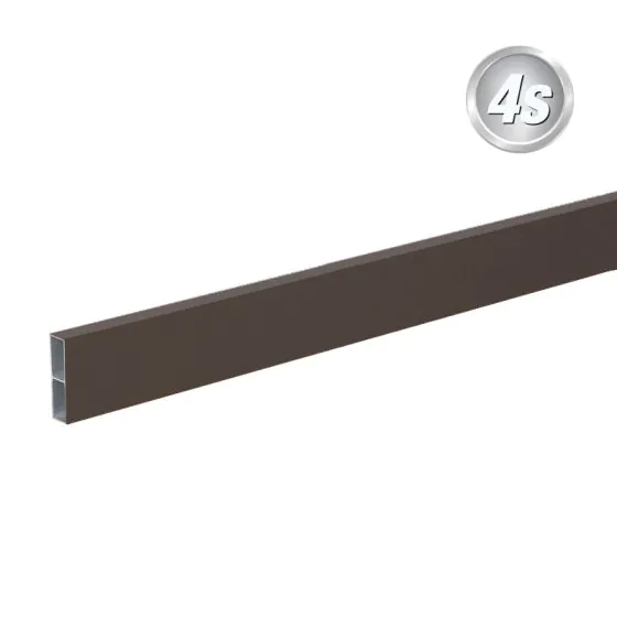 Alu prečne deske - 80 x 20 mm - barva: čokoladno rjava, dolžina: 300 cm, višina: 8 cm