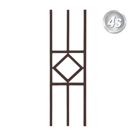 Alu okrasni elementi romb - barva: rjava