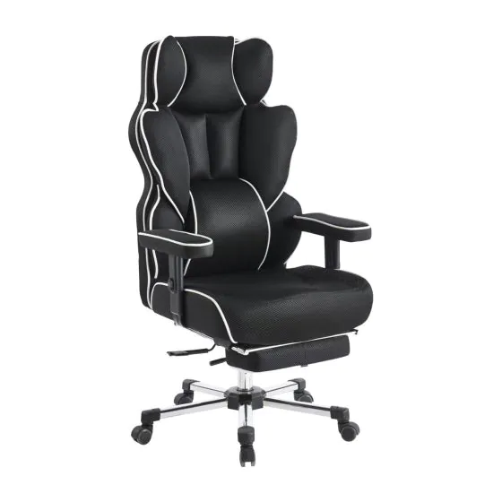 Gaming stol Nimbus – mere: 72,5 x 121–127 x 80 cm, barva: črna