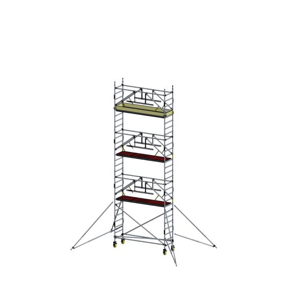 Alu gradbeni odri Mod. D nova norma SAFE - Širina: 0,70 m - Opravljene dimenzije: 2,50 m, delovna višina: 8,30 m