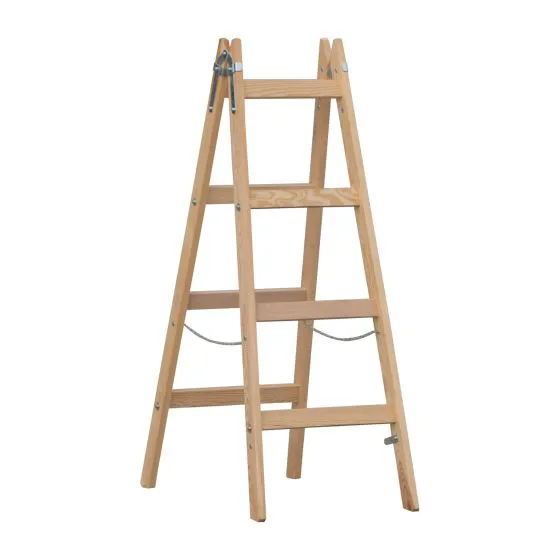Lesena A-lestev model HZ  - število prečk: 2 x 4,  dolžina lesve pribl. (m): 1,36 m