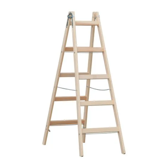 Lesena A-lestev model HZ - število prečk: 2 x 5, dolžina lesve pribl. (m): 1,66 m