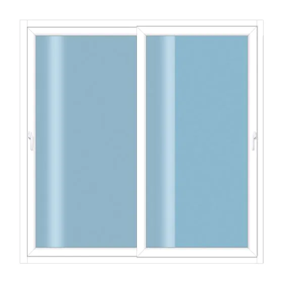 Zasteklitev ESG z drsnimi vrati z dvojnimi krili - 2-delni 2000 x 2000 mm