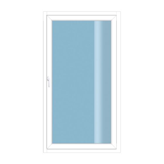Plastična terasa vrata 1-krilna s povešanje / nagibom - Dimenzije (Š x V): 1000 x 2000 mm, Barva zunaj / znotraj: bela / bela, Odpiranje: DIN-desno