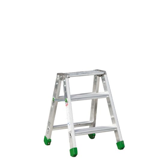 Aluminijasta A-lestev s stopnicami Light Star - Število stopnic: 3, teža v kg: 4,2, B (cm): 57, C (cm): 55, D (cm): 15,5, E (cm): 41, F (cm): 257, H (cm): 62