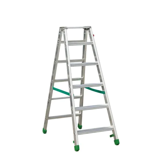 Aluminijasta A-lestev s stopnicami Light Star - Število stopnic: 6, teža v kg: 7,8, B (cm): 130, C (cm): 113, D (cm): 15,5, E (cm): 50, F (cm): 230, H (cm): 141