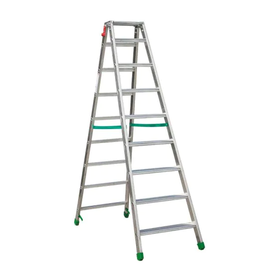 Aluminijasta A-lestev s stopnicami Light Star - Število stopnic: 9, teža v kg: 11,8, B (cm): 199, C (cm): 169, D (cm): 15,5, E (cm): 59,5, F (cm): 299, H (cm): 215