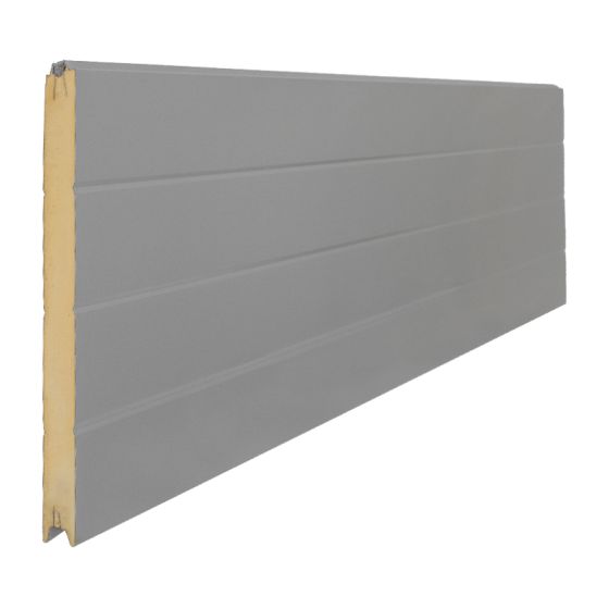 Sendvič panel  Protect - Barva: bela aluminij, Izvedba: obojestranska z utorom, Dolžina: 250 cm, Višina: 61 cm, Debelina profila: 3,9 cm