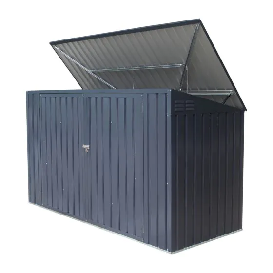 Boksi za posode za smeti / Hiške za orodje - barva: anthrazit, dolžina: 2350 mm, širina: 1000 mm, višina: 1300 mm 