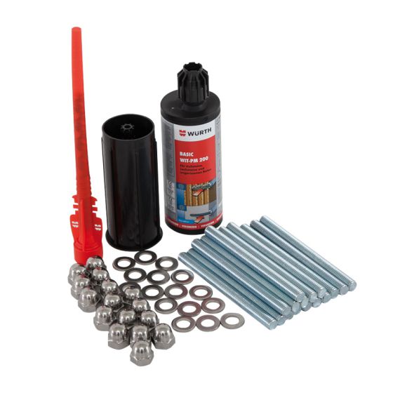 Set z montažnim lepilom in navojnimi palicami - navojnih palic: 20 cm, ø: M12