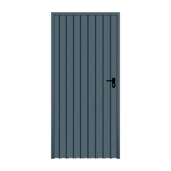 Jeklena stranska vhodna vrata, 1-krilna brez izolacije - mere: 900 x 2000 mm (Š x V), barva: antracit RAL 7016, omejevalnik: zunaj levo - DIN levo