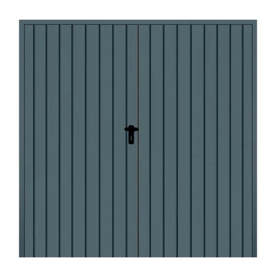 Jeklena nihajna vrata 2-krilna z izolacijo - mere: 2000 x 2000 mm (Š x V), barva: antracit RAL 7016, smer odpiranja: DIN levo
