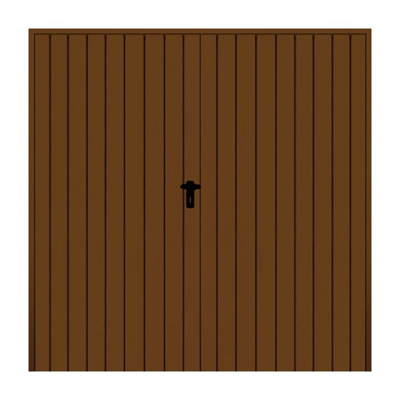Jeklena nihajna vrata, 2-krilna brez izolacije - mere: 2000 x 2000 mm (Š x V), barva: rjava RAL 8014, smer odpiranja: DIN levo