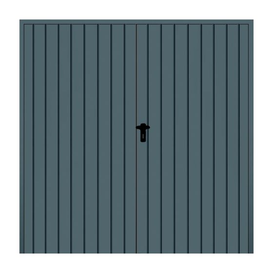 Jeklena nihajna vrata, 2-krilna z izolacijo - mere: 2000 x 2000 mm (Š x V), barva: antracit RAL 7016, smer odpiranja: DIN desno