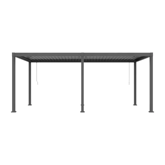 Pergola Dallas iz jekla in aluminija - barva: antracit, dolžina: 6000 mm, širina: 3000 mm, višina: 2500 mm