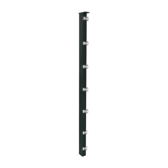 Stolpec ograje Mod. S - Izvedba: prekrito z antracitom, za višino ograje: 63 cm, dolžina: 68,5 cm, priponkina mesta: 4