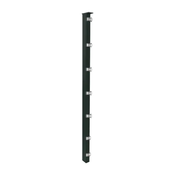 Stolpec ograje Mod. S - Izvedba: prevleka antracit, za višino ograje: 203 cm, Dolžina: 260 cm, Mesta za pritrditev: 11